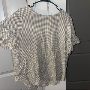 Yellow and Navy Blue Checkered Shirt from Loft